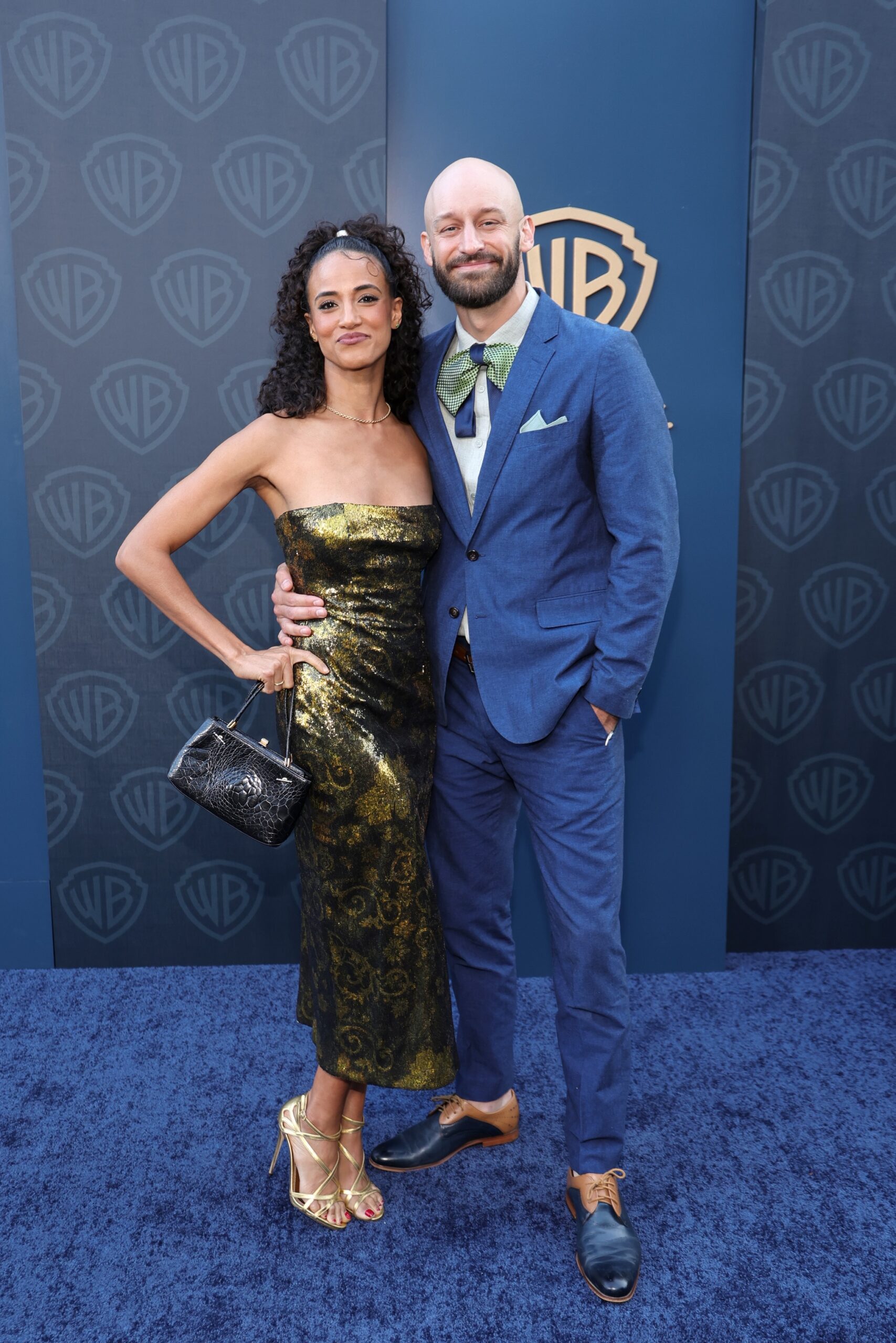 Alexandra Metz and Zachariah Pierce Groll attend Warner Bros. Television Group's 77th Primetime Emmy Awards Nominees Celebration at Spago on September 13, 2025 in Beverly Hills, California.