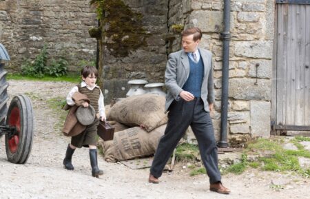 Thomas Riches as Jimmy Herriot and Nicholas Ralph as James Herriot in All Creatures Great and Small