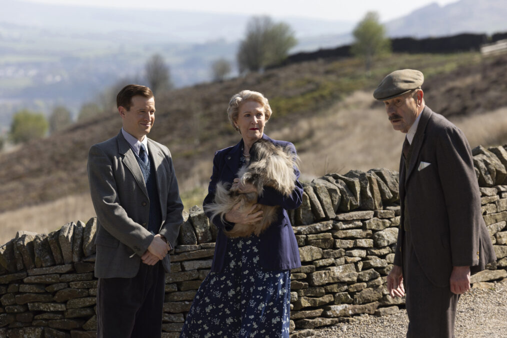 Nicholas Ralph, Patricia Hodge, and Philip Martin Brown in 'All Creatures Great and Small' Season 6 Episode 3, 'Captain Farnon?'