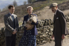 Nicholas Ralph, Patricia Hodge, and Philip Martin Brown in 'All Creatures Great and Small' Season 6 Episode 3, 'Captain Farnon?'