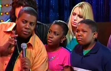 Kenan Thompson, Kianna Underwood, and Denzel Whitaker in the 'All That' 10th anniversary reunion special