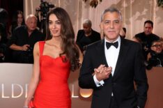 Amal Clooney and George Clooney attend the 83rd Annual Golden Globe Awards at The Beverly Hilton on January 11, 2026 in Beverly Hills, California.