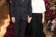 Amy Poehler and Joel Silver at the 2026 Golden Globes