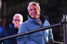 Anderson Cooper and Andy Cohen attend the Times Square New Year's Eve 2026 Celebration on December 31, 2025, in New York City