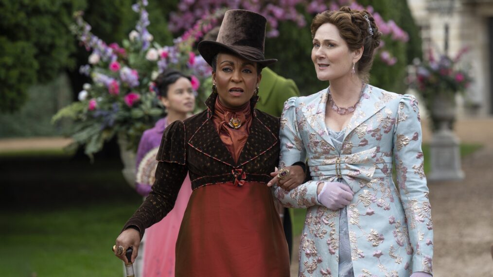 Adjoa Andoh and Ruth Gemmell in 'Bridgerton' Season 4