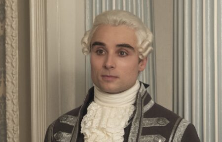 Oli Higginson as Footman John in episode 401 of Bridgerton.