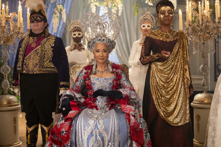 Hugh Sachs, Golda Rosheuvel, and Adjoa Andoh for 'Bridgerton' Season 4