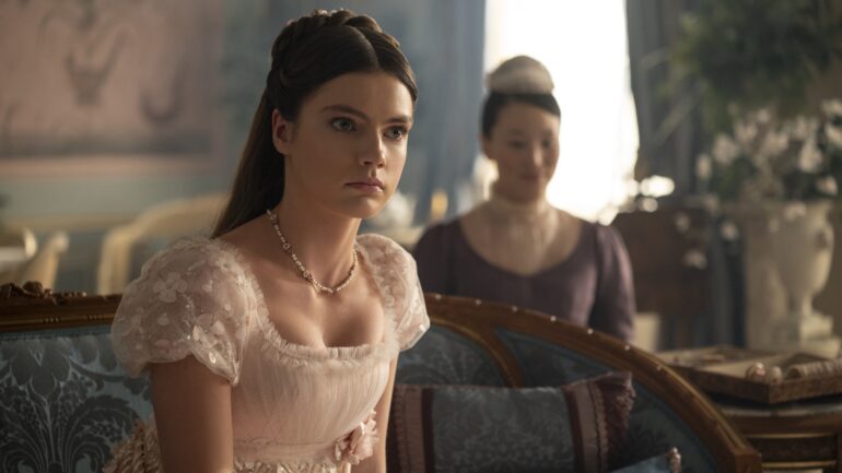 Florence Hunt as Hyacinth Bridgerton in episode 404 of Bridgerton