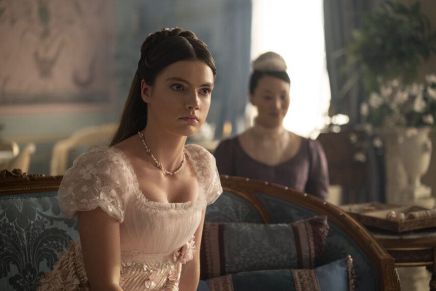 Florence Hunt as Hyacinth Bridgerton in episode 404 of Bridgerton