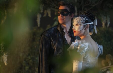 Luke Thompson and Yerin Ha in 'Bridgerton' Season 4