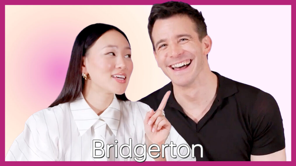 Yerin Ha and Luke Thompson break down 'Bridgerton' Season 4's Part 1 staircase cliffhanger