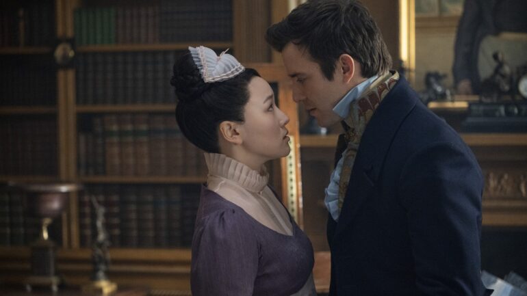 Yerin Ha and Luke Thompson in 'Bridgerton' Season 4