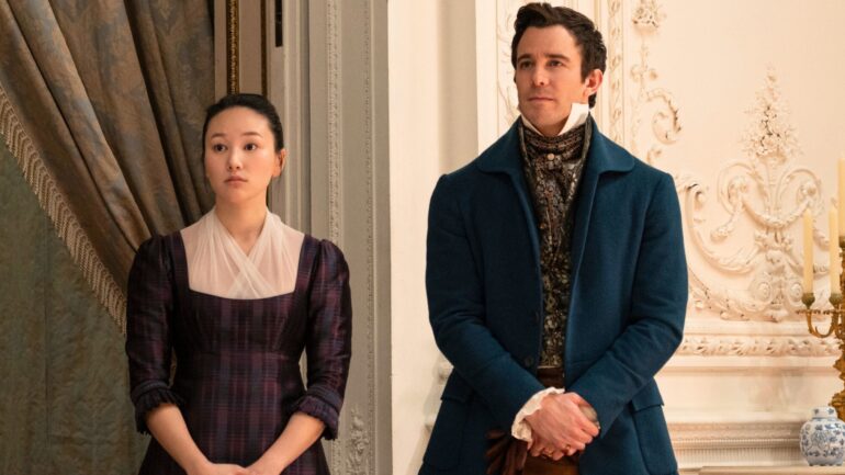 Yerin Ha and Luke Thompson in 'Bridgerton' Season 4