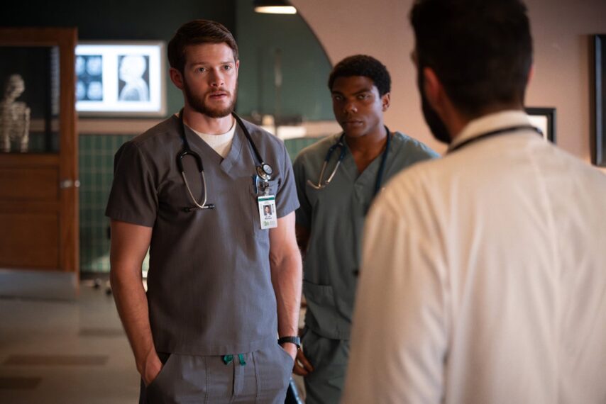 Alex MacNicoll as Dr. Van Markus, Spence Moore II as Dr. Jacob Nash — 'Brilliant Minds' Season 2 Episode 11 "10 Minutes"