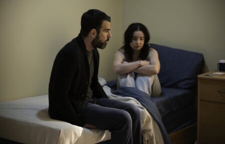 Zachary Quinto as Dr. Oliver Wolf, Sarah Steele as Sofia — 'Brilliant Minds' Season 2 Episode 13 