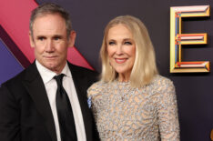 Bo Welch and Catherine O'Hara attend the 76th Primetime Emmy Awards at Peacock Theater on September 15, 2024 in Los Angeles, California