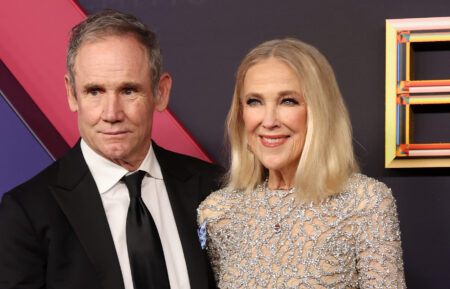 Bo Welch and Catherine O'Hara attend the 76th Primetime Emmy Awards at Peacock Theater on September 15, 2024 in Los Angeles, California