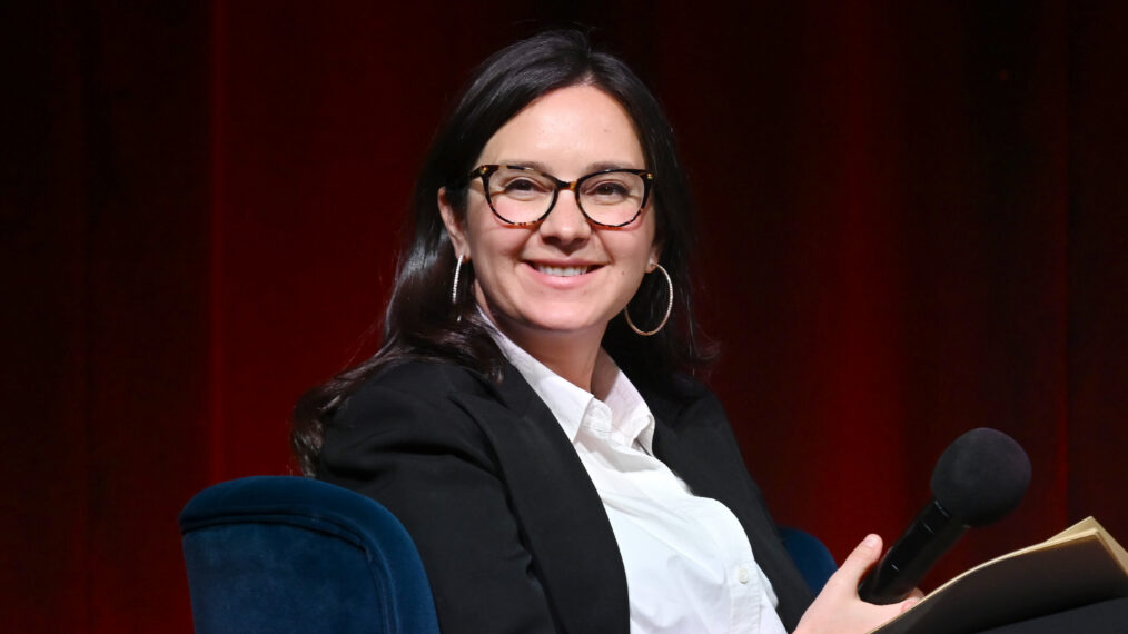 Bari Weiss speaks onstage during Book Club Event With Peggy Noonan on November 19, 2024 in New York City