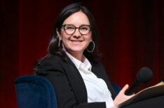 Bari Weiss speaks onstage during Book Club Event With Peggy Noonan on November 19, 2024 in New York City