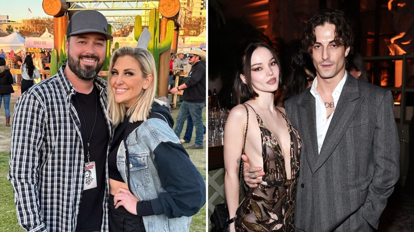 Gina Kirschenheiter and Travis Mullen; Dove Cameron and Damiano David attend Glamour Women of the Year at The Plaza on November 04, 2025 in New York City.