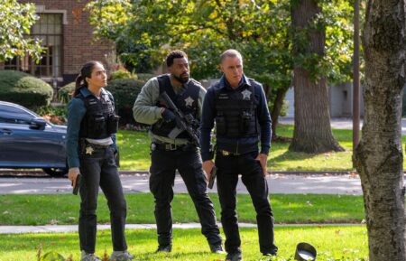 Arienne Mandi as Eva Imani, LaRoyce Hawkins as Officer Kevin Atwater, Jason Beghe as Hank Voight — 'Chicago P.D.' Season 13 Episode 8 