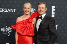 Katherine LaNasa and Grant Show attend the 31st Annual Critics Choice Awards at Barker Hangar on January 04, 2026 in Santa Monica, California.