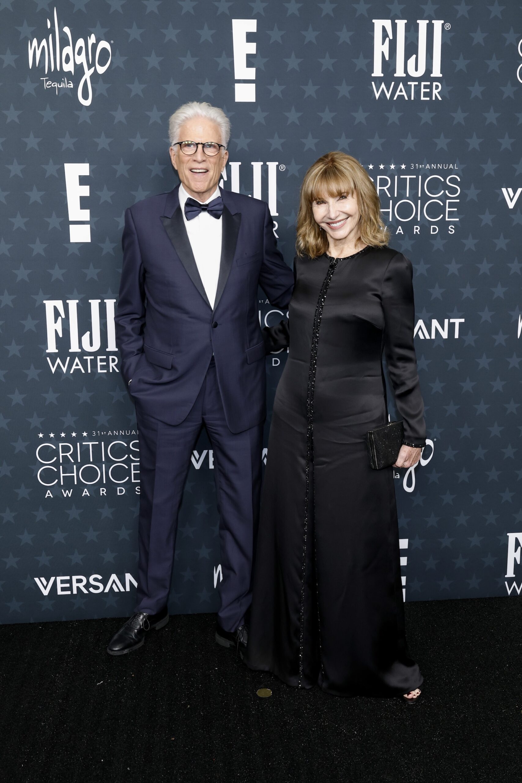 Ted Danson and Mary Steenburgen attend the 31st Annual Critics Choice Awards at Barker Hangar on January 04, 2026 in Santa Monica, California.