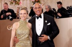 Lauren Hashian and Dwayne Johnson attend the 83rd Annual Golden Globe Awards at The Beverly Hilton on January 11, 2026 in Beverly Hills, California.