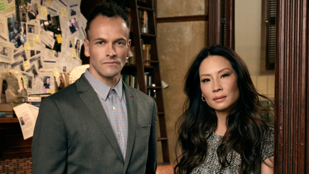 Jonny Lee Miller and Lucy Liu of 'Elementary'
