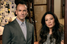 Jonny Lee Miller and Lucy Liu of 'Elementary'
