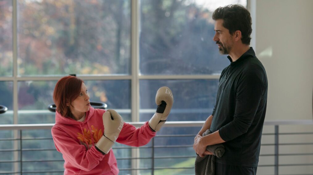 Carrie Preston and Hamish Linklater in 'Elsbeth' Season 3 Episode 11