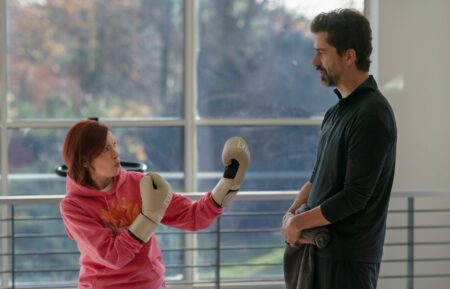Carrie Preston and Hamish Linklater in 'Elsbeth' Season 3 Episode 11