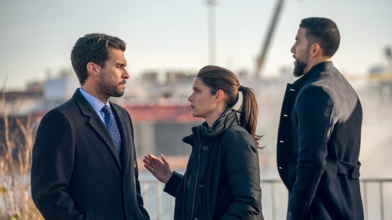 Josh Segarra as Nestor Vertiz, Missy Peregrym as Special Agent Maggie Bell and Zeeko Zaki as Special Agent Omar Adom 'OA' Zidan — 'FBI' Season 3 Episode 4 "Crazy Love"