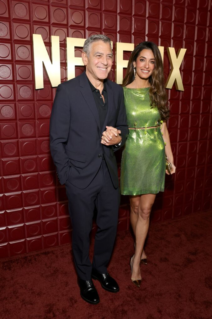George Clooney and Amal Clooney attend Netflix's Golden Globe afterparty