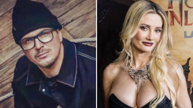 Holly Madison attends the Universal Horror Unleashed red carpet celebration at Universal Horror Unleashed, Zak Bagans