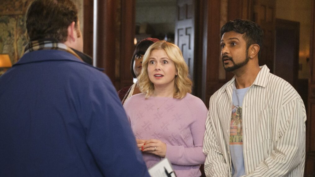 Rose McIver and Utkarsh Ambudkar in 'Ghosts' Season 5