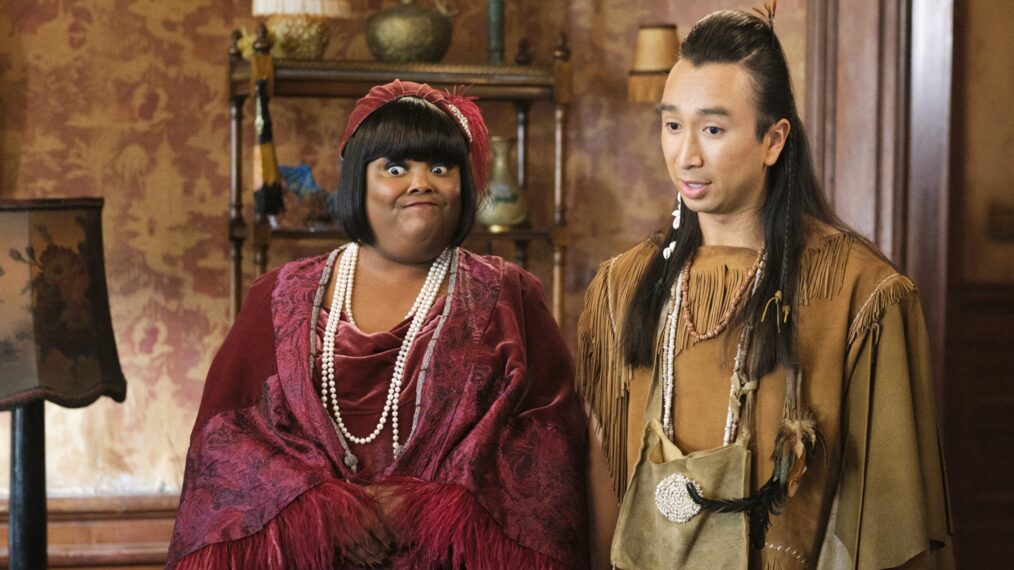 Danielle Pinnock and Roman Zaragoza in 'Ghosts' Season 5