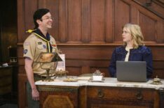 Richie Moriarty and Rose McIver in 'Ghosts' Season 5