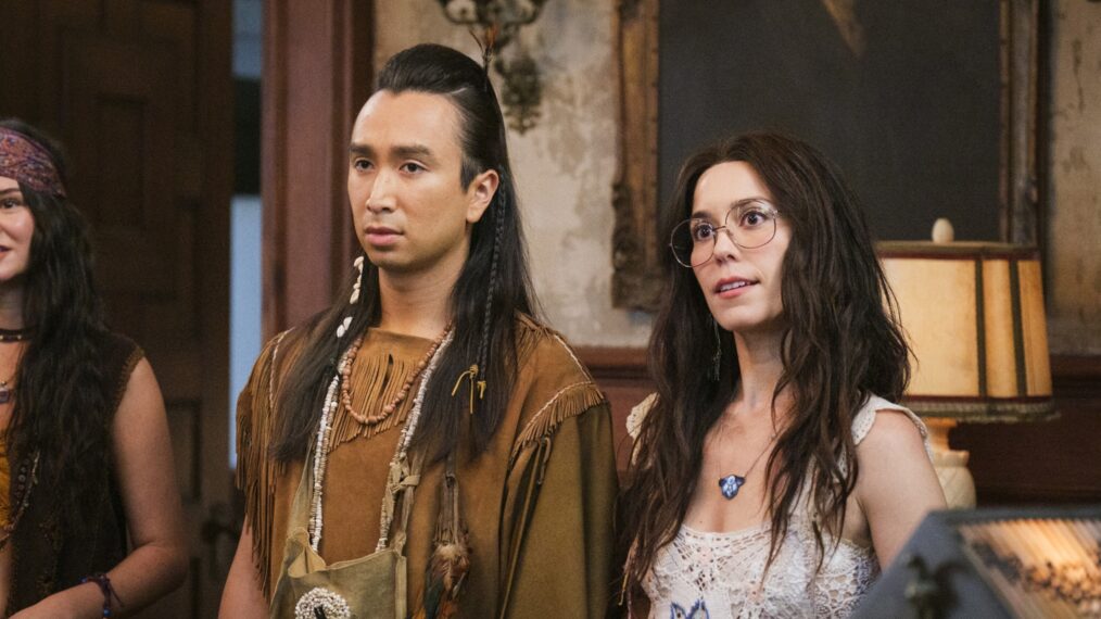 Roman Zaragoza and Sheila Carrasco in 'Ghosts' Season 5