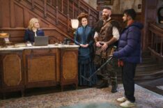 Rose McIver, Rebecca Wisocky, Devan Chandler Long, Utkarsh Ambudkar in 'Ghosts' Season 5