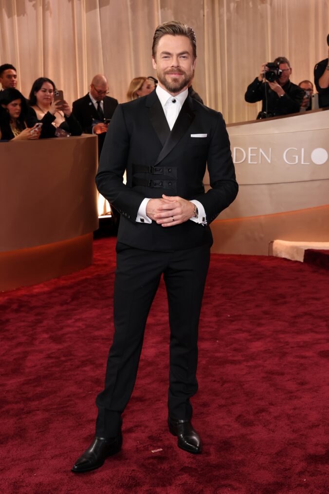 Derek Hough on the Golden Globes 2026 Red Carpet