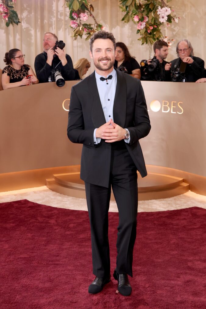 Dylan Efron on the Golden Globes 2026 Red Carpet