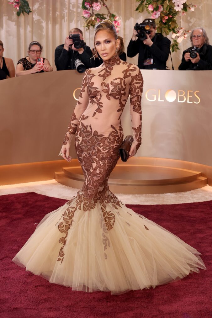 Jennifer Lopez on the Golden Globes 2026 Red Carpet