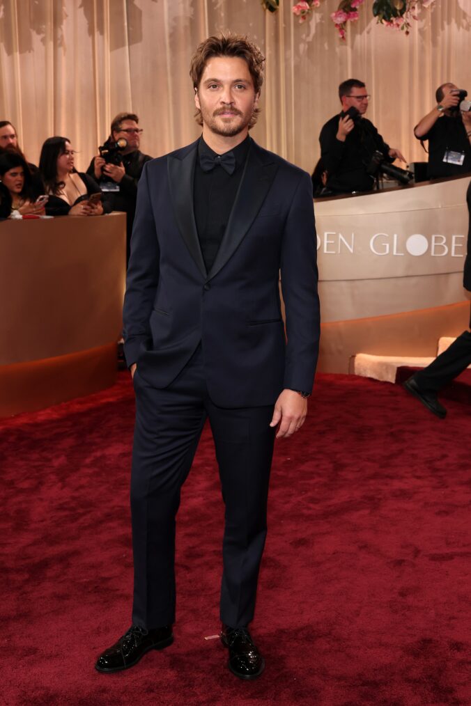 Luke Grimes on the Golden Globes 2026 red carpet