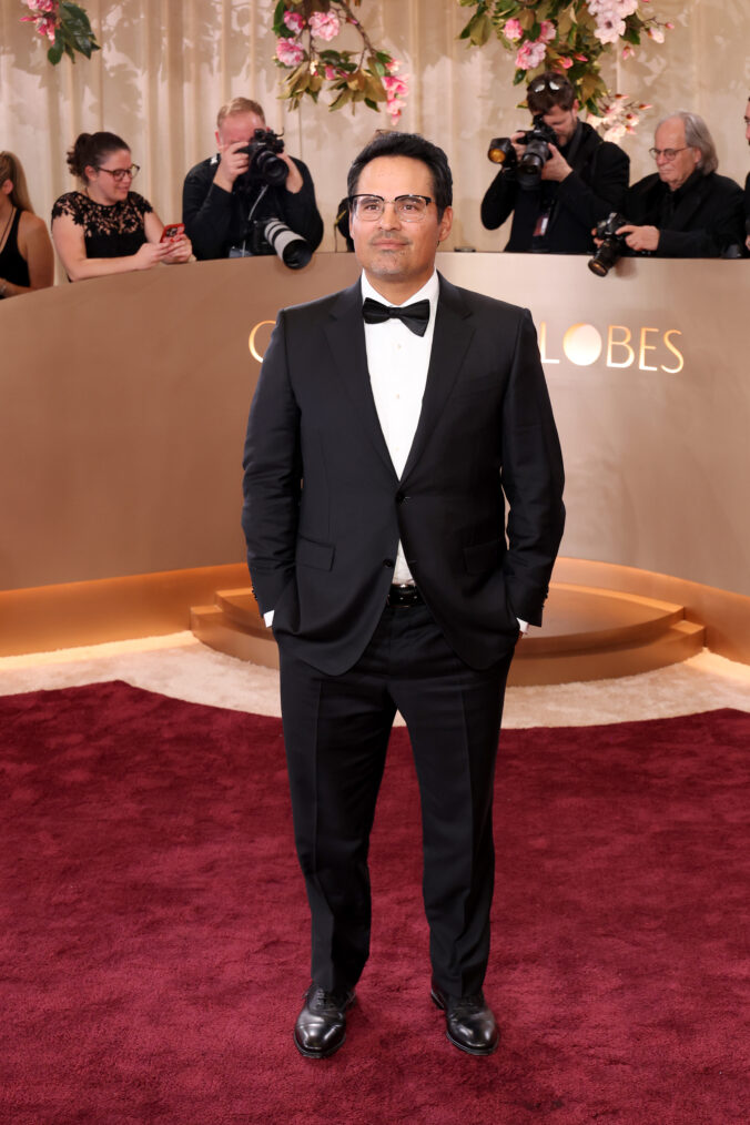 Michael Pena on the Golden Globes 2026 Red Carpet