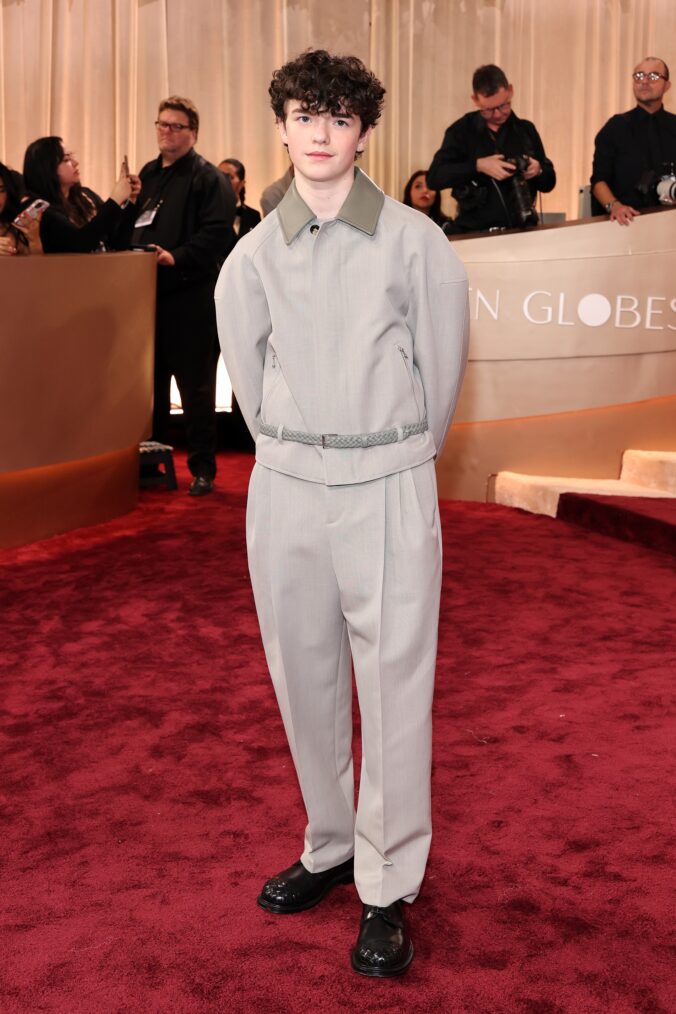 Owen Cooper on the Golden Globes 2026 Red Carpet