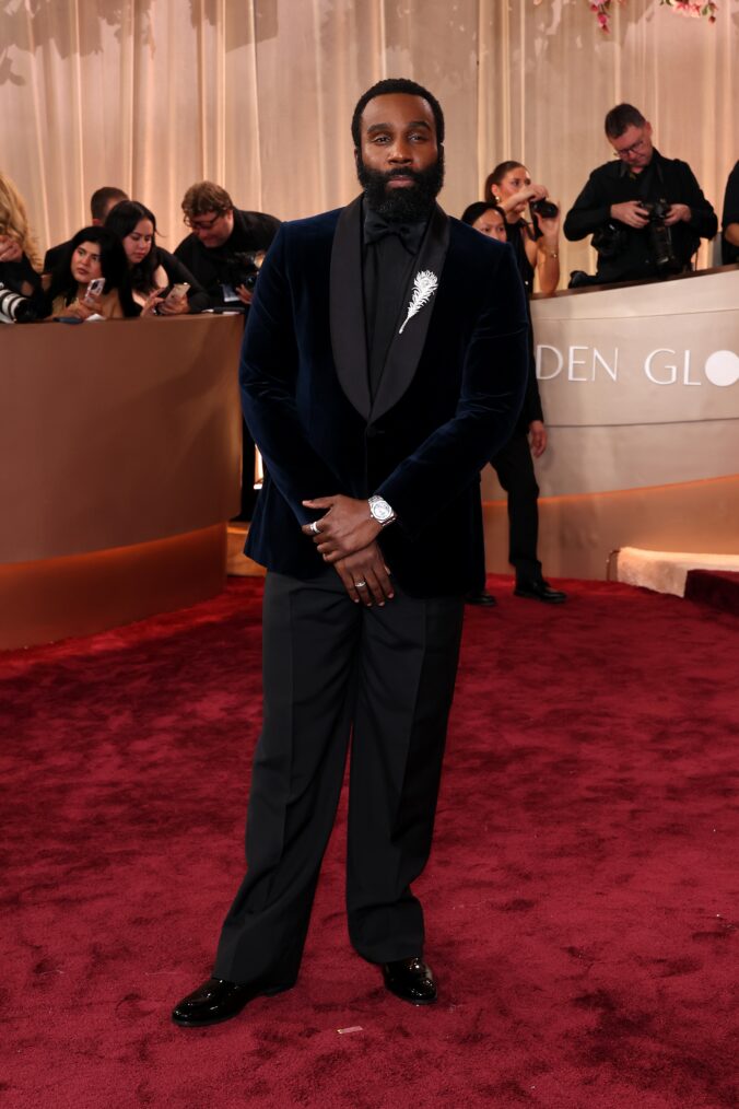 Tramell Tillman on the Golden Globes 2026 Red Carpet