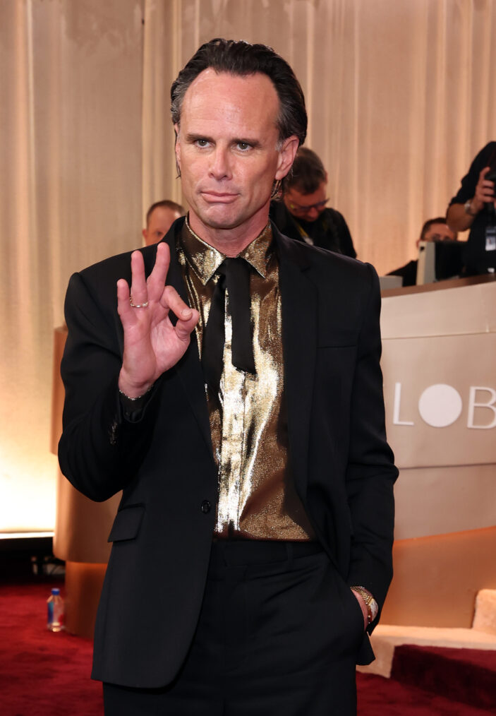 Walton Goggins on the Golden Globes 2026 Red Carpet