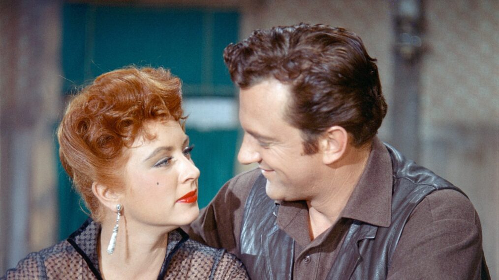 GUNSMOKE, from left: Amanda Blake, James Arness, (Season 6, 1960), 1955-1975. photo: