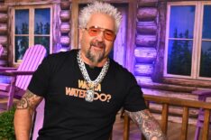 Guy Fieri celebrates launch of Waterloo Sparkling Water x Guy Fieri’s Flavortown limited-time flavors on April 10, 2025 in New York City